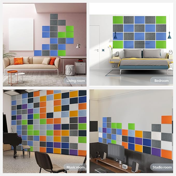 12 Pack Acoustic Panels Self Adhesive Sound Proof Foam, High Density Sound - Image 7