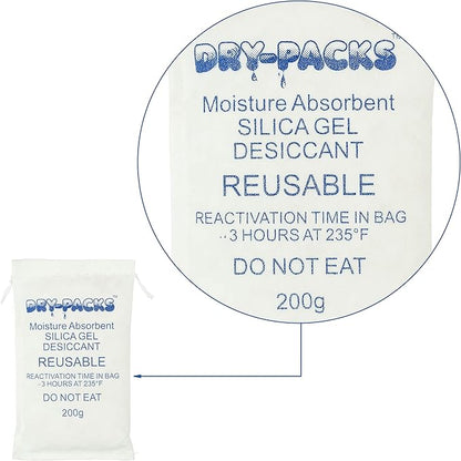 200 Gram Reusable Reactivatable Cotton Bag Silica Gel Desiccant - Image 3
