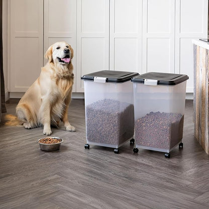 IRIS USA Airtight Dog Food Storage Container, Attachable Wheels, - Image 3