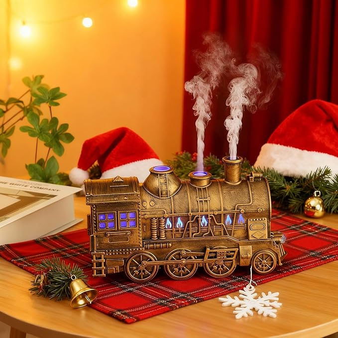 Valentine's Day Train Humidifier 300ml, Dual Mist Outlets Cool Mist Diffuser - Image 7
