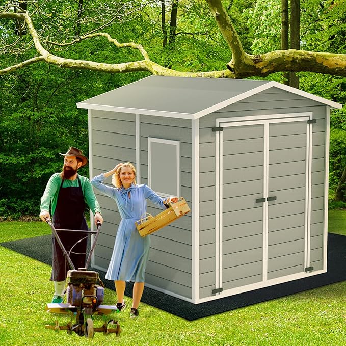 Haull Waterproof Outdoor Storage Shed Mat, 10x10 ft, Felt Surface, Non Slip - Image 7