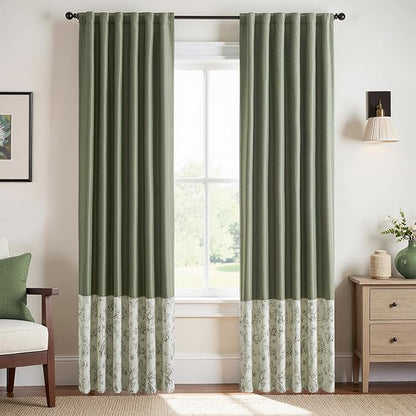 jinchan Faux Linen Blackout Curtains 84 Inch Length - Image 6