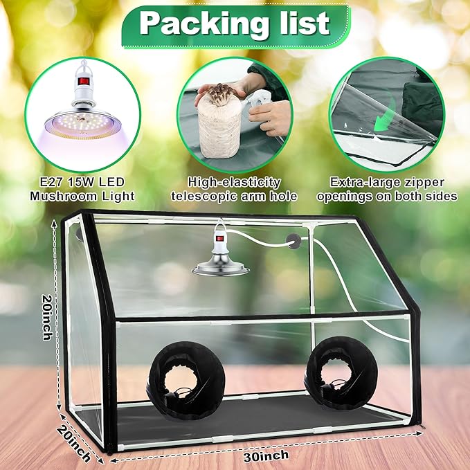 Meonum Large Still Air Box Mushroom Grow Tent, Monotub Kit - Image 2