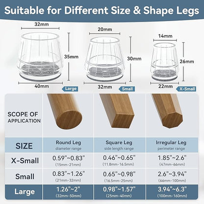 24PCS Silicone Chair Leg Floor Protectors - Image 3