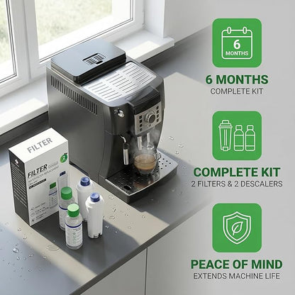 Descaling Kit Compatible with Delonghi Coffee Machines: 2 Full Maintenance - Image 5