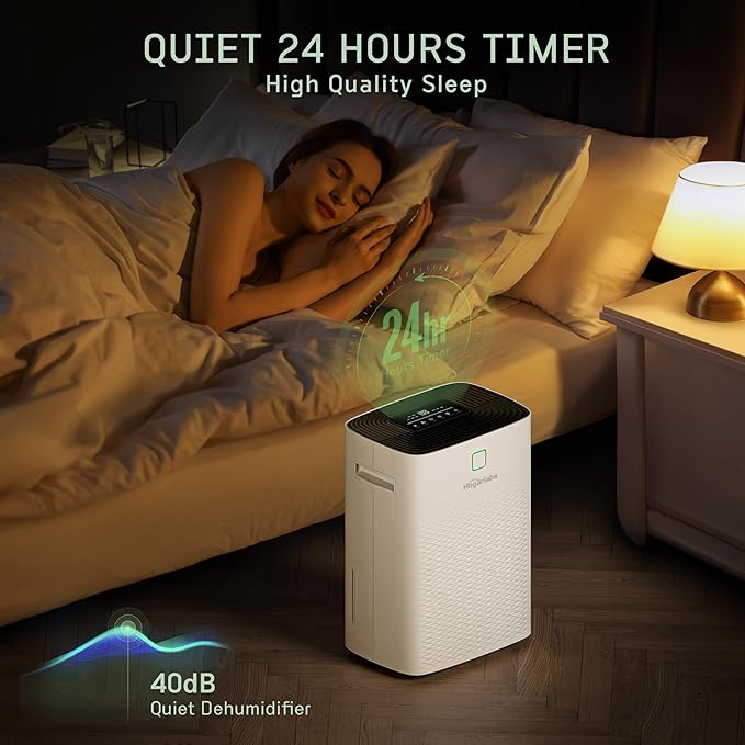 100 Pints Dehumidifier for Basement Home, Smart Silent Dehumidifier - Image 5
