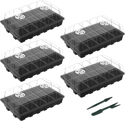Gardzen 5-Pack Seed Starter Kits, Reusable Plant Germination Trays by Gardzen