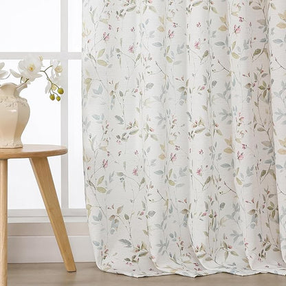 Chyhomenyc Roman Linen Blend Extra Long Curtains 108 Inches Long 2 Panels - Image 9