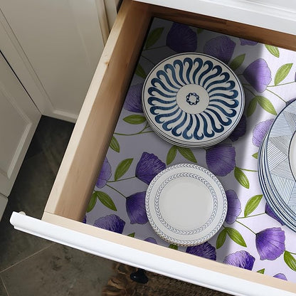 2 Rolls 12" W x 120" L Floral Drawer and Shelf Liner - Image 6