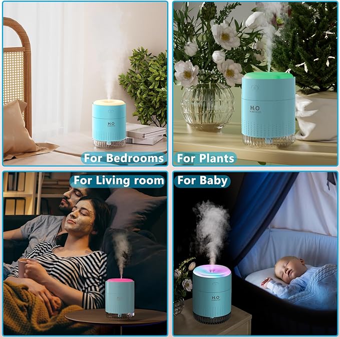 SZO Portable Mini Humidifier, 500ML USB Personal Cool Mist Humidifiers - Image 2