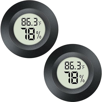 2 Pack Hygrometer Thermometer Mini Digital LCD Monitor Indoor/Outdoor Humidity by QPEUIM