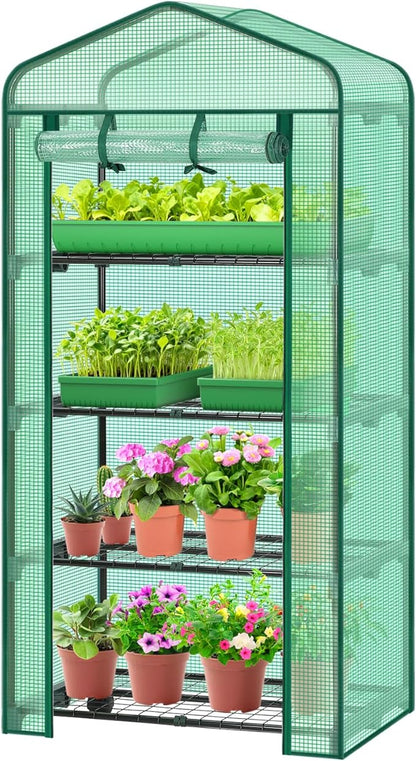 Ohuhu Mini Greenhouse for Indoor Outdoor, Small Plastic Plant Green House by Ohuhu