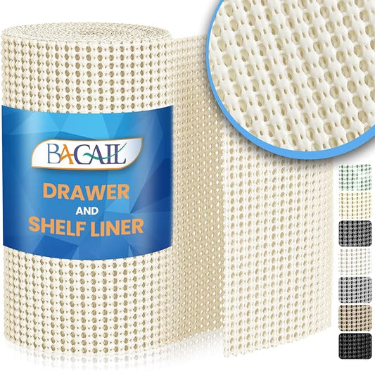 BAGAIL Drawer and Shelf Liner, 24 in X 30 Ft Non-Adhesive Shelf Liners by BAGAILBASICS