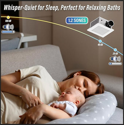 Smart Bathroom Exhaust Fan: 100CFM Bath Fan - Image 4