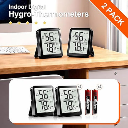 Antonki 2 Pack Room Thermometer Small Hygrometer Indoor Humidity Monitor Sensor - Image 7