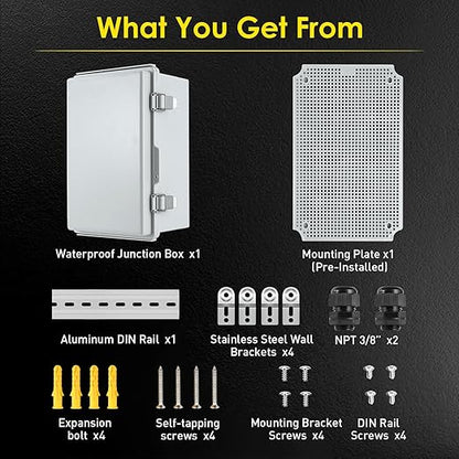 Waterproof Electrical Junction Box, IP67 Plastic Weatherproof Electrical - Image 4