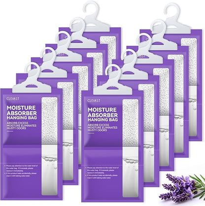 CLEVAST Moisture Absorbers Packets 10 Pack, Dehumidifier Bags by CLEVAST