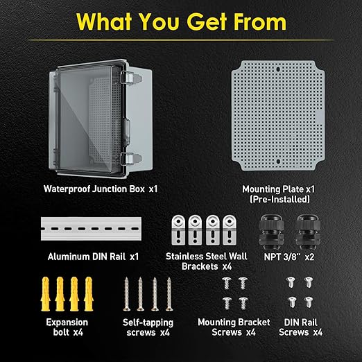 Waterproof Electrical Junction Box, IP67 Plastic Weatherproof Outdoor WiFi - Image 5
