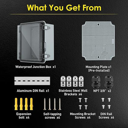 Waterproof Electrical Junction Box, IP67 Plastic Weatherproof Outdoor WiFi - Image 5