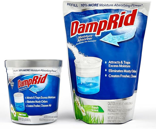 Damp Rid Refillable Moisture Absorber – Fresh Scent Humidity Absorber & Odor by Ilios