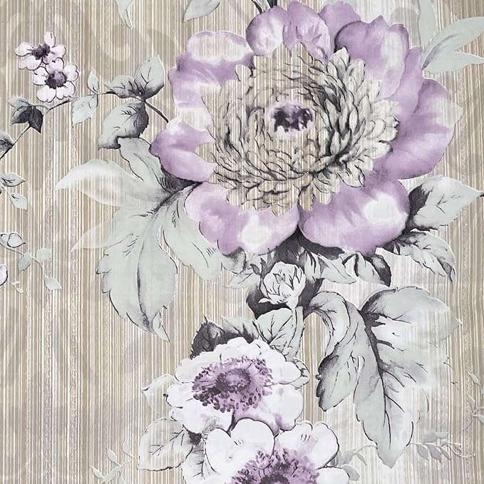Yifely Vintage Purple Peony Self-Adhesive Kitchen Shelf Drawer Liner Moisture - Image 10