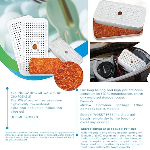 100 Gram 20 Pack Indicating Silica Gel Canister, Gun Safe Dehumidifier - Image 8