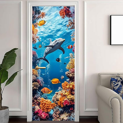 3D Door Decals Stickers, Peel Stick Wall Murals Vinyl Wallpaper Self-Adhesive - Image 2