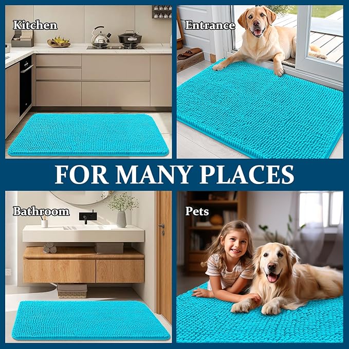 OLANLY Dog Door Mat for Muddy Paws 36x24, Absorbs Moisture and Dirt, Absorbent - Image 8