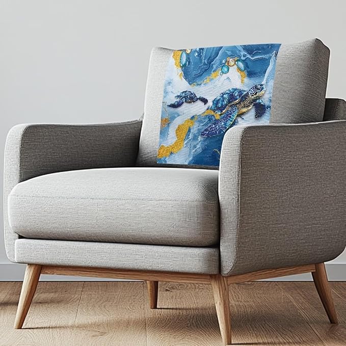 Marble Turtle Recliner Headrest Cover by Unknown