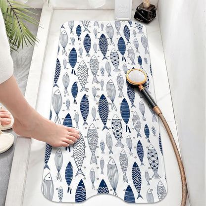 Fish Bathtub Mat Non Slip, Boho Baby Bath Mat - Image 2