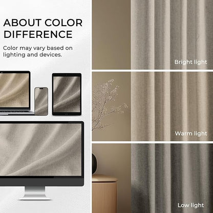 INOVADAY Thermal Sliding Door Curtains 100% Blackout Curtains - Image 6