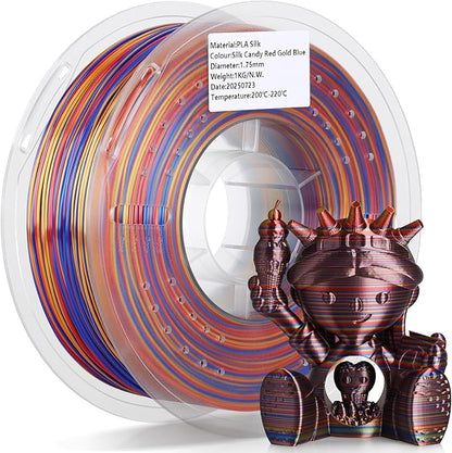 LANDU Silk PLA Filament 1.75mm 3D Printer Multicolor Filament Gradient Color by LANDU