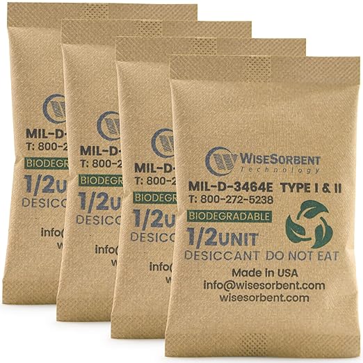 Kraft Clay Desiccants Packs for Safe, 17 Gram 20 Pack Dehumidifier for Gun Safe by Wisesorb