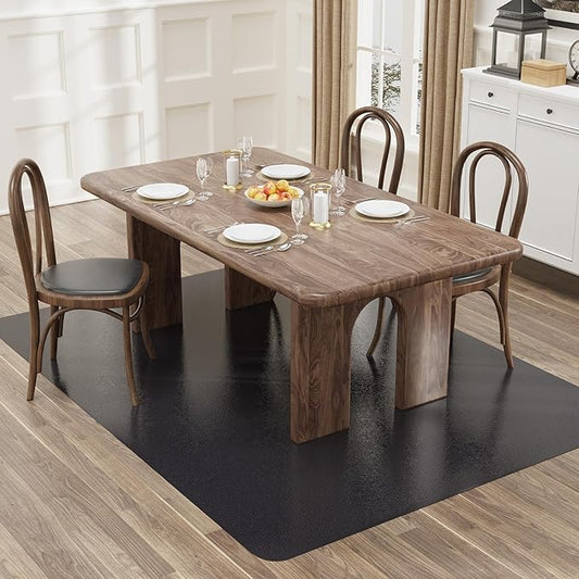 5'×8' Black Floor Mat for Under Dining Room Table, No Scratch Durable Plastic by Unknown