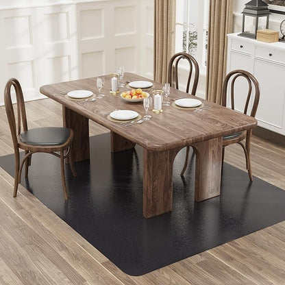 5'×7' Black Floor Mat for Under Dining Room Table, No Scratch Durable Plastic by Unknown