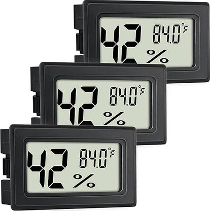 Indoor Hygrometer Thermometers 3 Pack Humidity Meters Gauge Mini Digital by EWPJDK