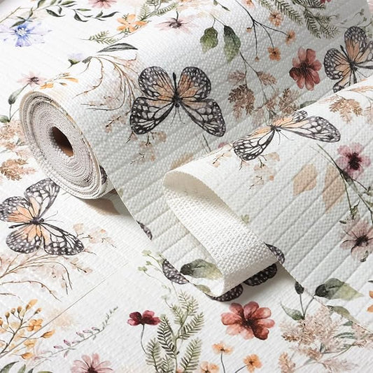 Floral Shelf Liners 24IN x 10FT Non Adhesive and Strong Non-Slip Shelf and by Amiitay