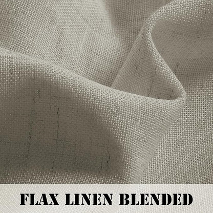 H.VERSAILTEX Linen Curtains Elegant Natural Linen Semi Sheer Curtains Energy - Image 4