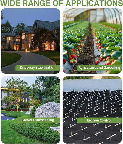 13ftx108ft Weed Barrier Landscape Fabric Heavy Duty, Premiun 5OZ Garden - Image 7