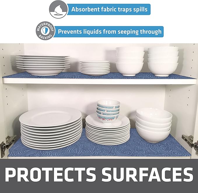 Drymate Premium Luxury Shelf & Drawer Liner, Thick Cushioned Fabric, - Image 3