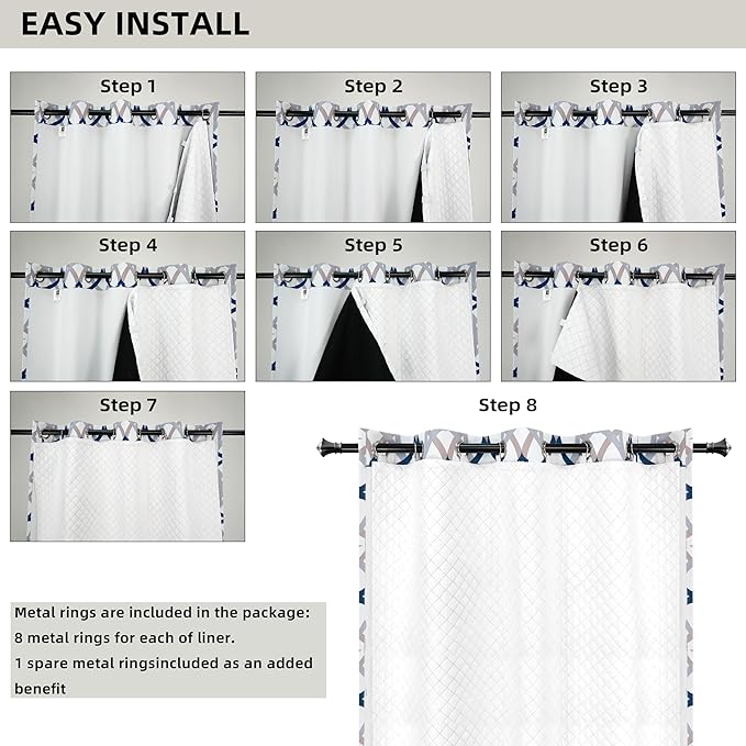 DriftAway Soundproof Thermal Insulated Quilted Curtain Liners - Image 8