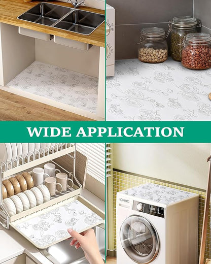Floral Drawer Liner for Kitchen Cabinet 12 in x 30FT, Non-Adhesive Shelf Liner - Image 5