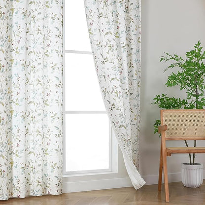 Chyhomenyc Roman Linen Blend Curtains 84 Inch Length 2 Panels Set, Light - Image 9