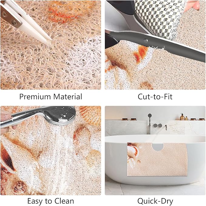 Square Shower Mat Non Slip: 27x27 Inch Extra Large Shower Mats - Image 7