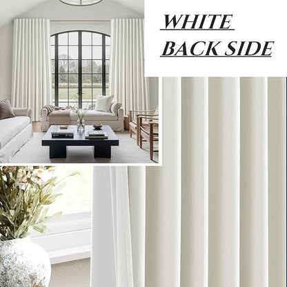 Cute Blackout Curtains 70 Inches Extra Wide Linen 96 Inch Length - Image 7
