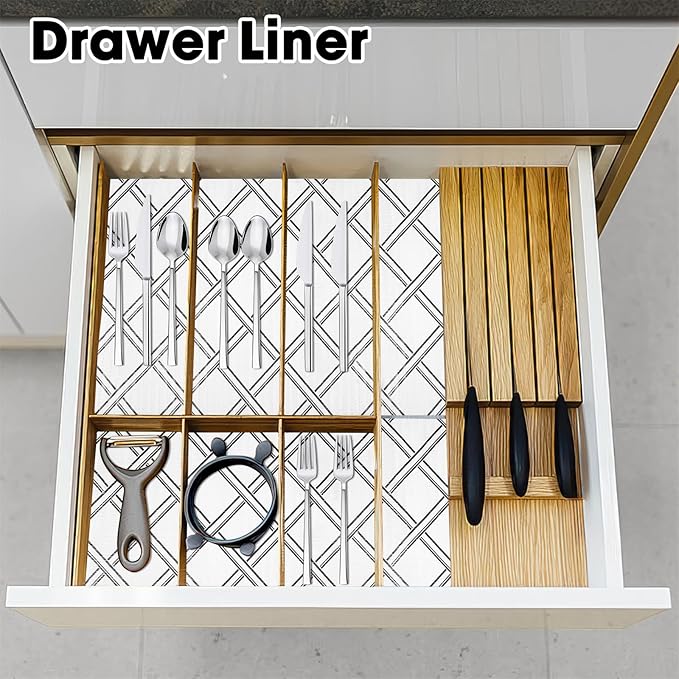 Drawer and Shelf Liner for Kitchen Cabinets Non-Adhesive Cabinet Liners for - Image 7