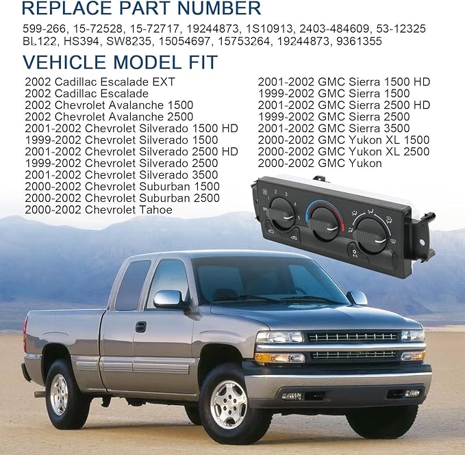 Front A/C Heater Climate Control Module Compatible - Image 2