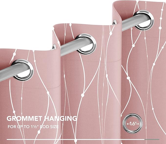 Deconovo Pink Blackout Curtains - Image 8
