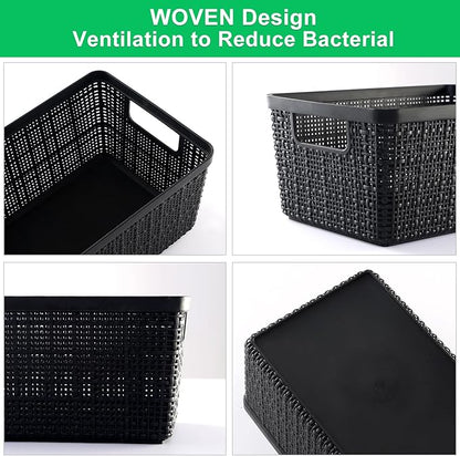 6 Pack Plastic Storage Baskets - Image 2