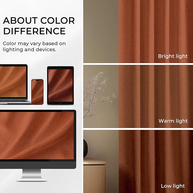 INOVADAY Thermal Sliding Door Curtains 100% Blackout Curtains - Image 6